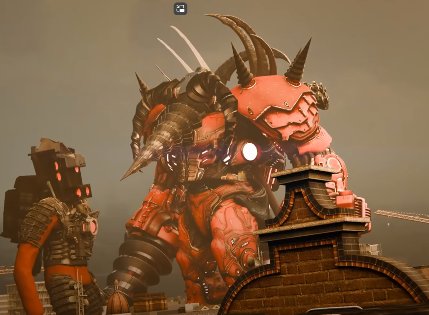 Which titan is taller? Upgraded Drill man(from skibidi multiverse) or Upgraded titan tv man(from