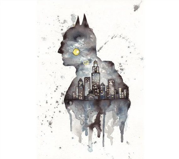 Batman Watercolor Poster Fandom