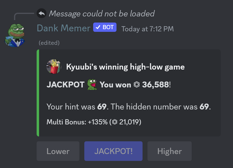 Dank Memer (Discord Bot) on X: shoutout to the people who don't know how  to play blackjack and winged it every time but now need to learn the new  rules  /