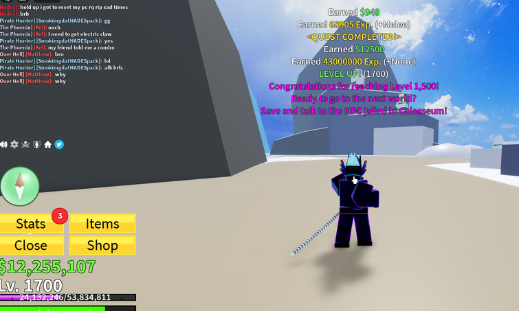 I FINALLY REACHED THE THIRD SEA! *Level 1500* Roblox Blox Fruits