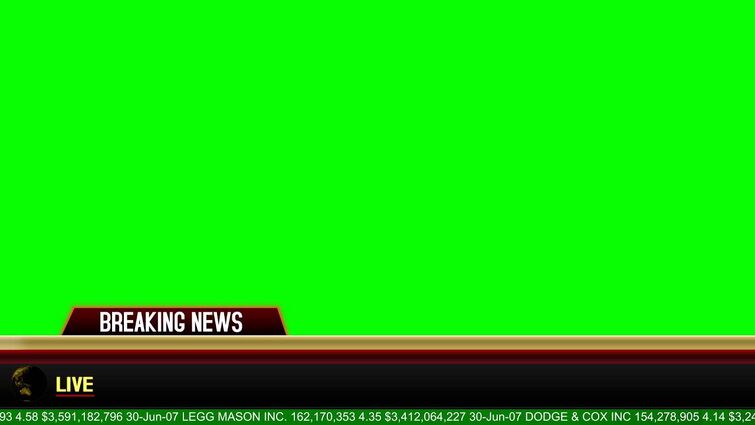 green breaking news background