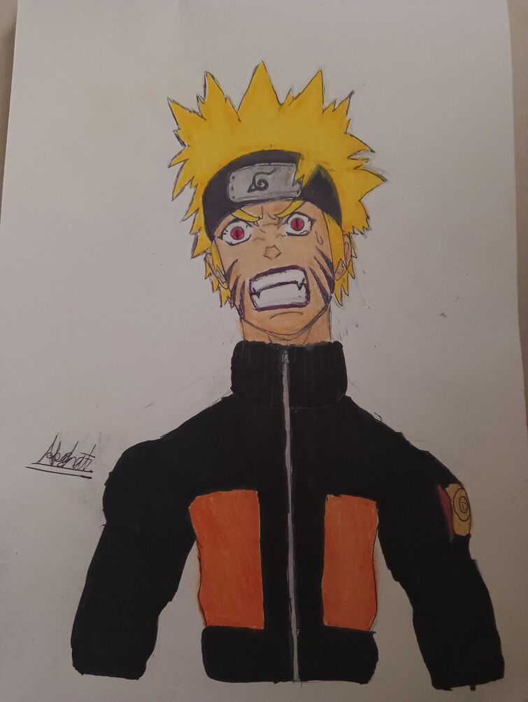 how to draw naruto kyuubi mode