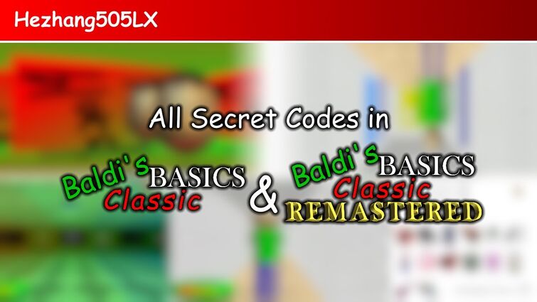 Baldi's Basics Classic Remastered: Null and Glitch Modes (No Cheats)