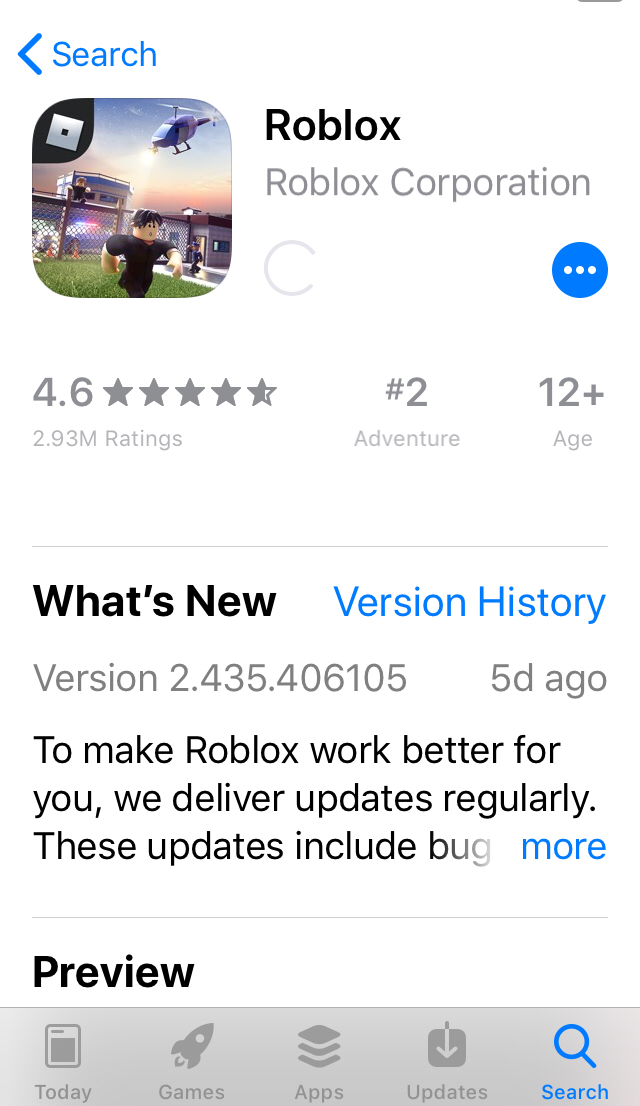 The Roblox App I Installed