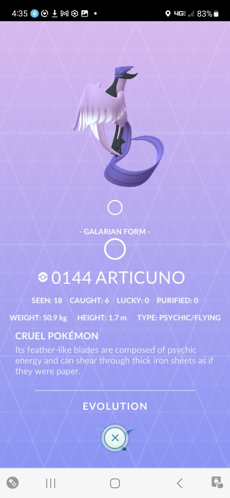 Galarian Articuno in Pokémon GO Battle League!