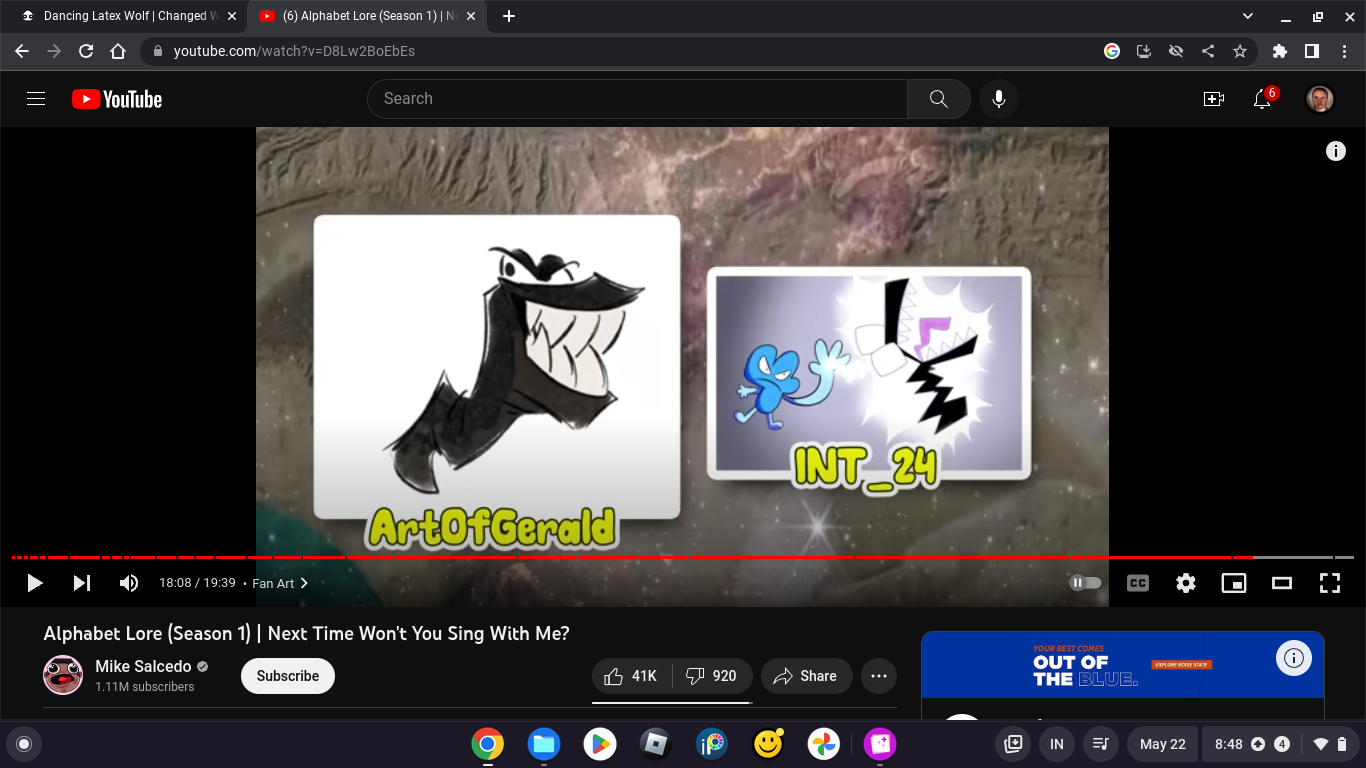 so i was just rewatching all of alphabet lore, and ðen i see ðis in ðe  fanart section