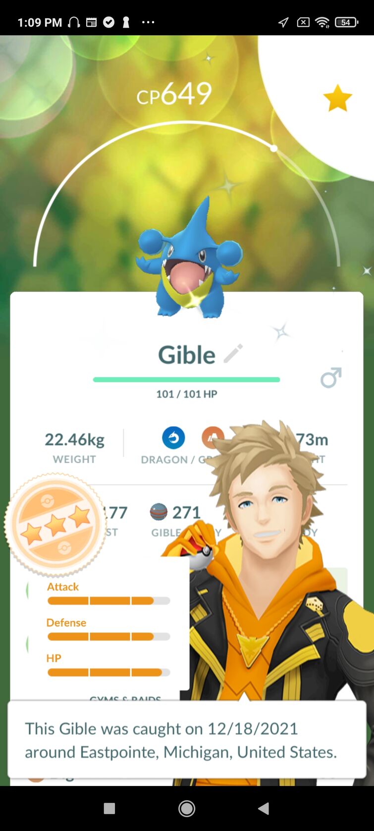 Shiny Garchomp ( Gible Evolution ) Pokemon Trade Go