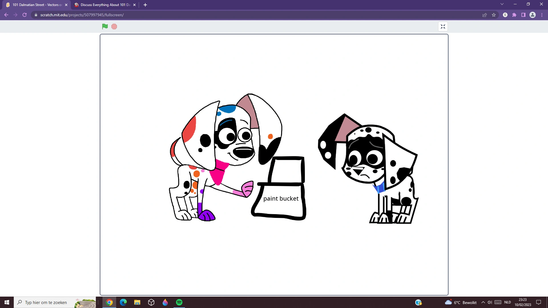 Da Vinci giving paint to Dizzy Fandom