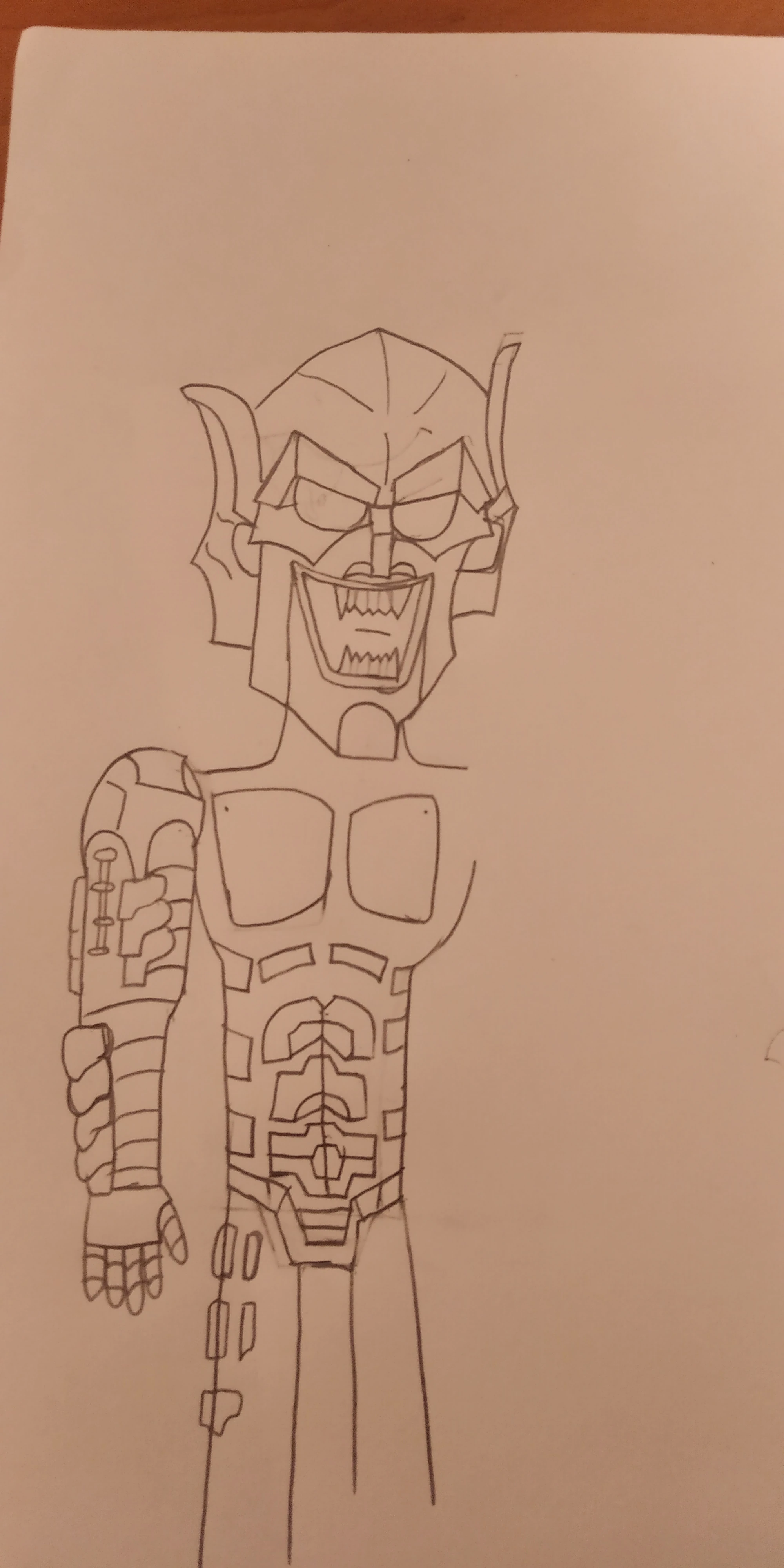 I tried drawing the Green Goblin (not finished) | Fandom