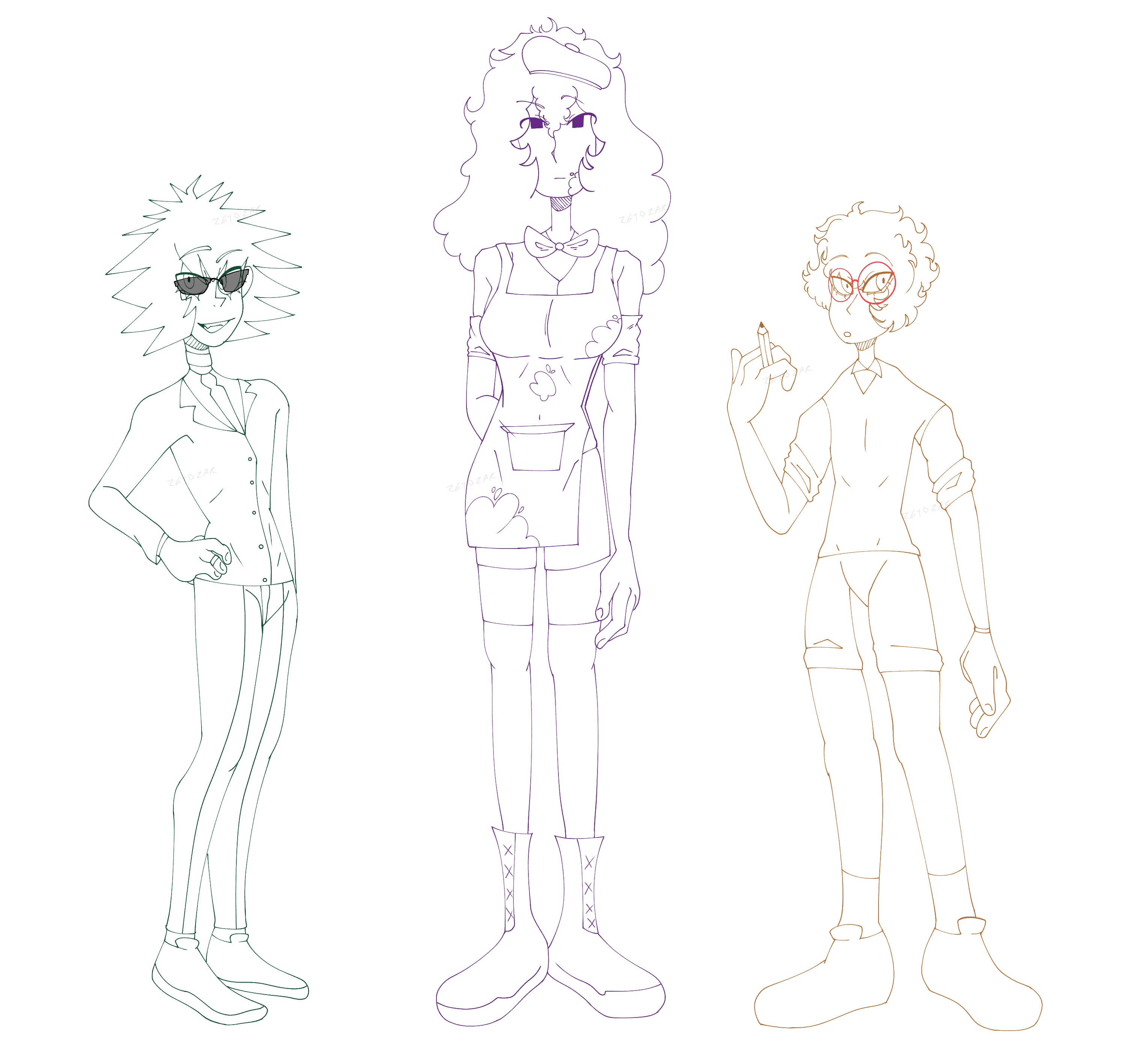 a-few-drawings-of-the-humanized-dwtdraw-trio-fandom