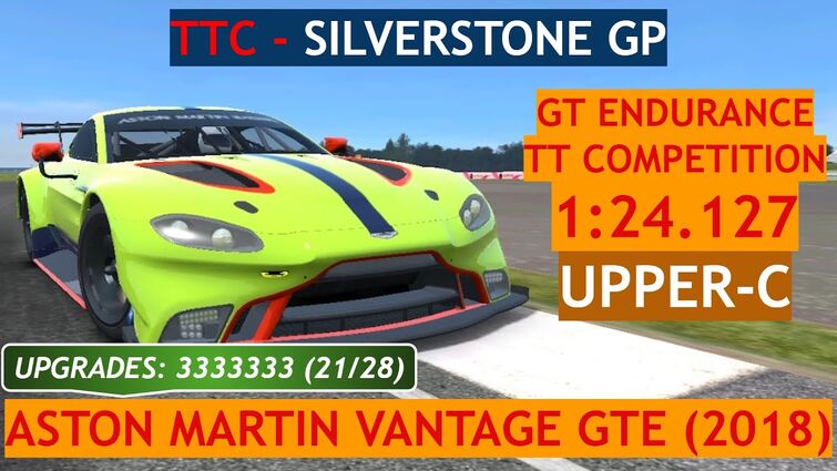 Grand Touring Endurance TTC - Aston Martin Vantage GTE (2018) at Silverstone GP