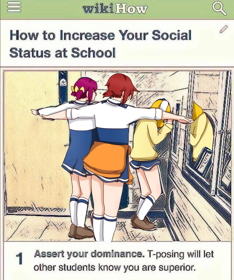 how to increase your social status in high school, T-Pose