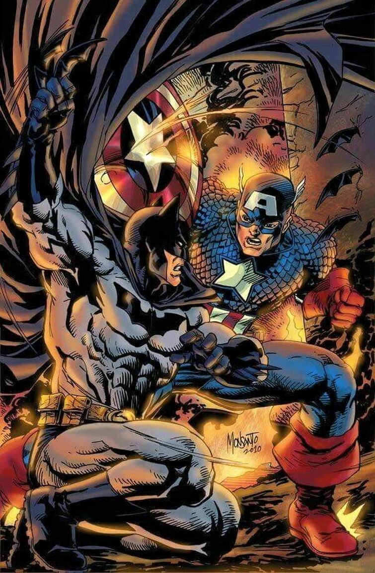 captain america vs batman crossover