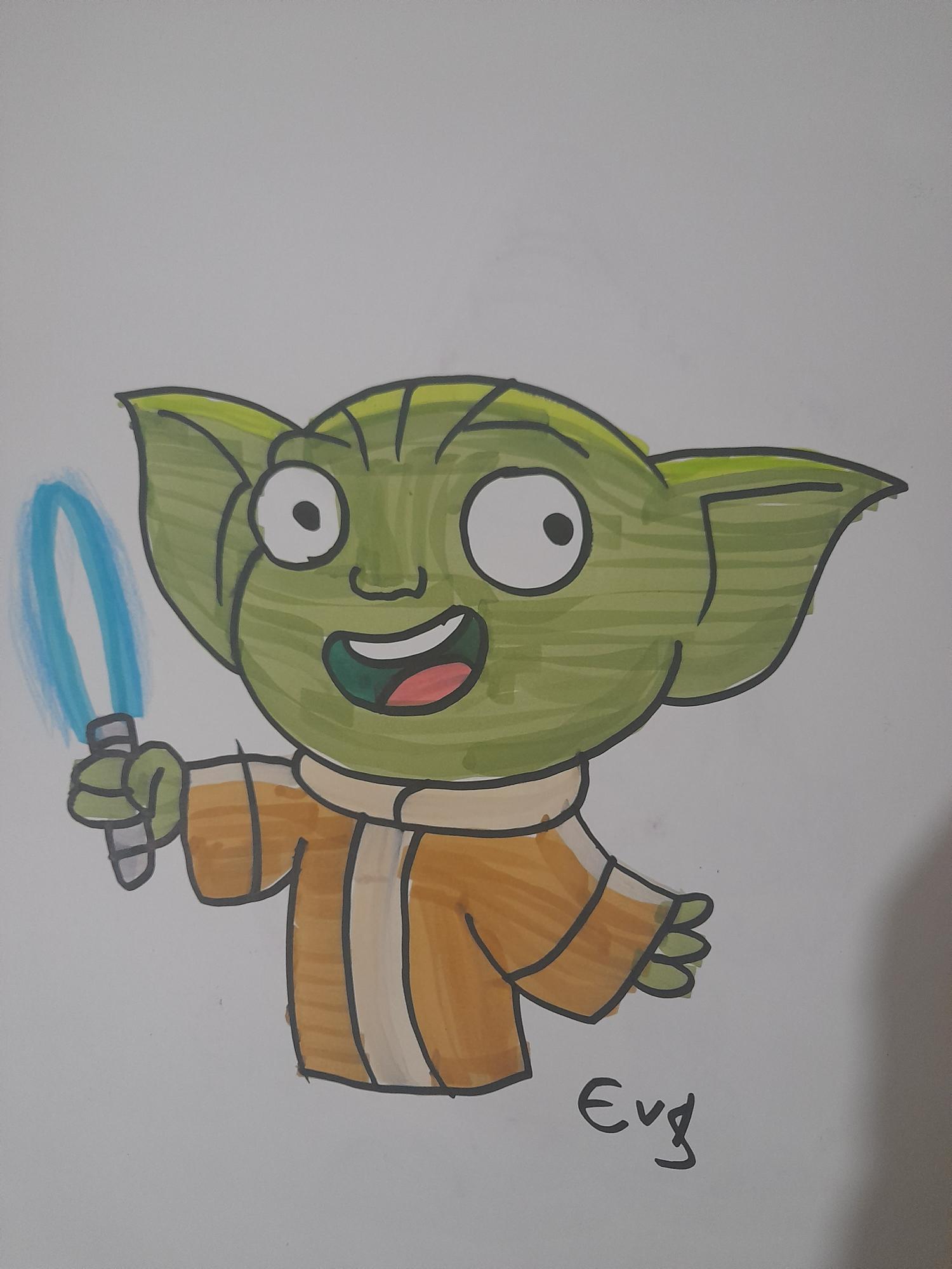 My drawing of Grogu/Baby Yoda in an adult cartoon | Fandom