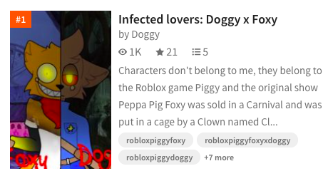 Sighhhhh You Guys Asked For It Fandom - wattpad doggy x foxy piggy roblox