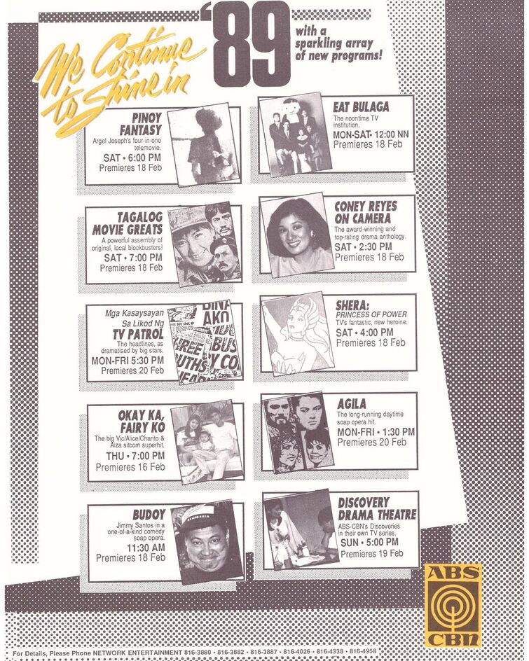 ABSCBN Eat Bulaga! Print Ad c. Early 1989 Fandom