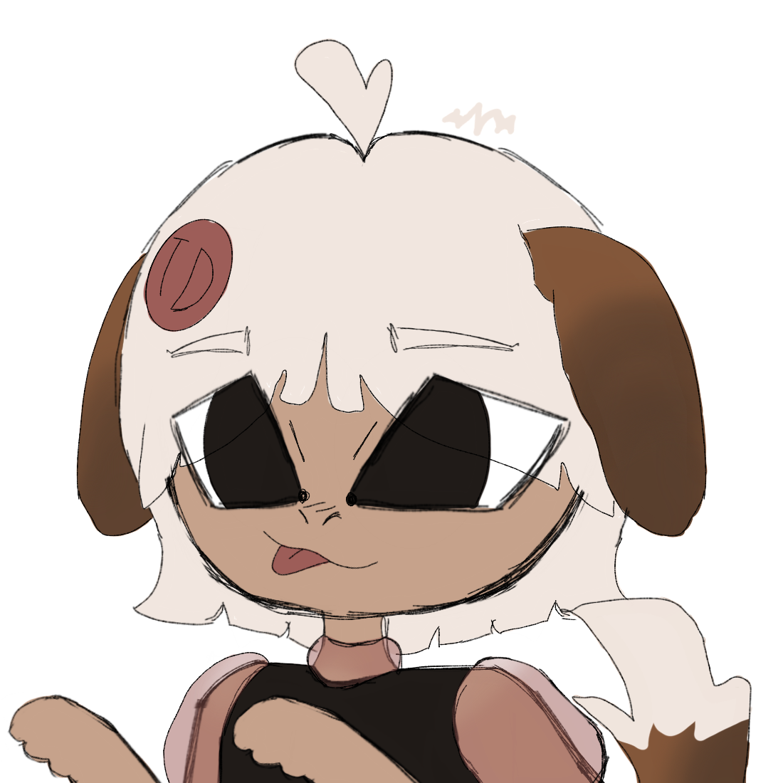 Simple cute dog drawing with Kleki 