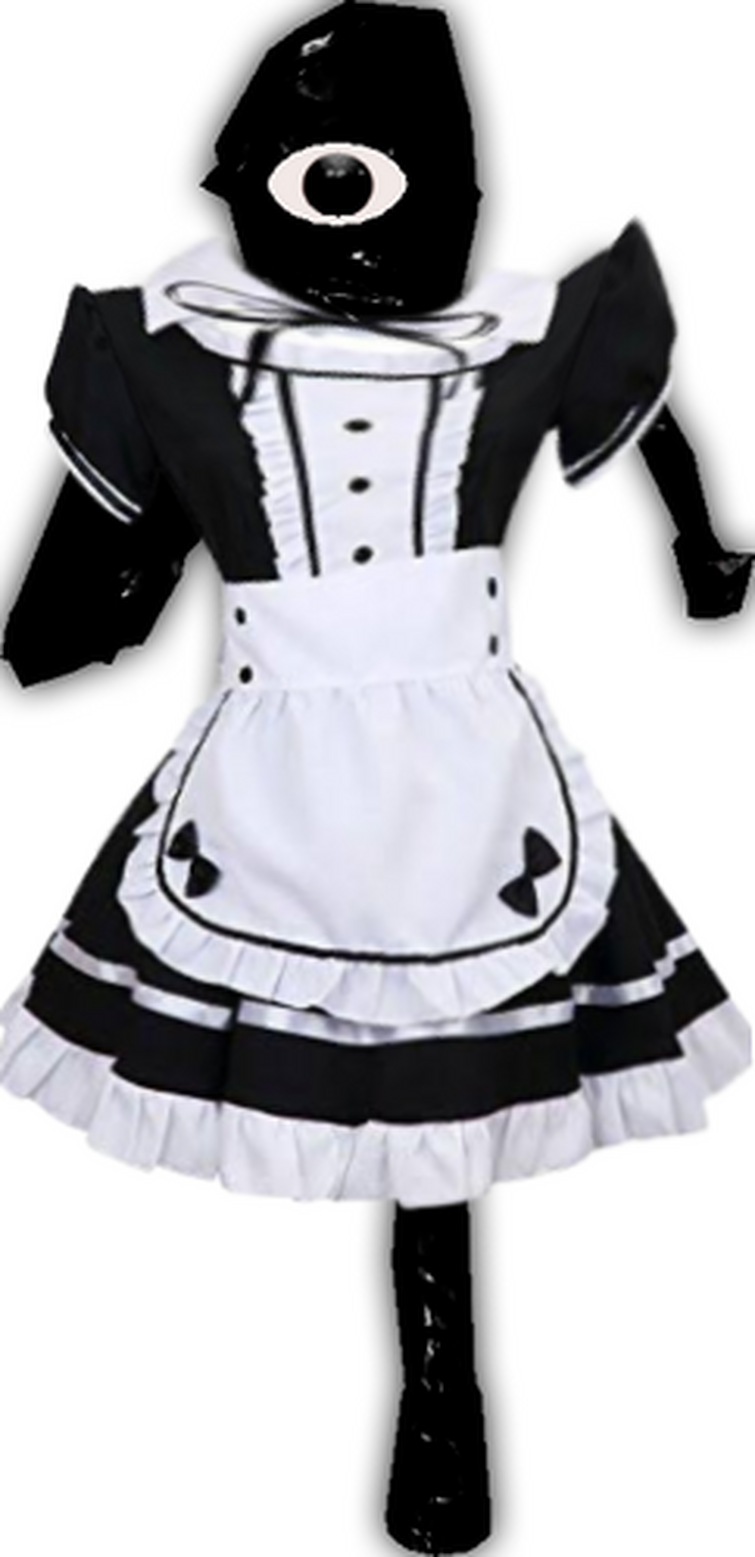 Screech in a maid dress=~