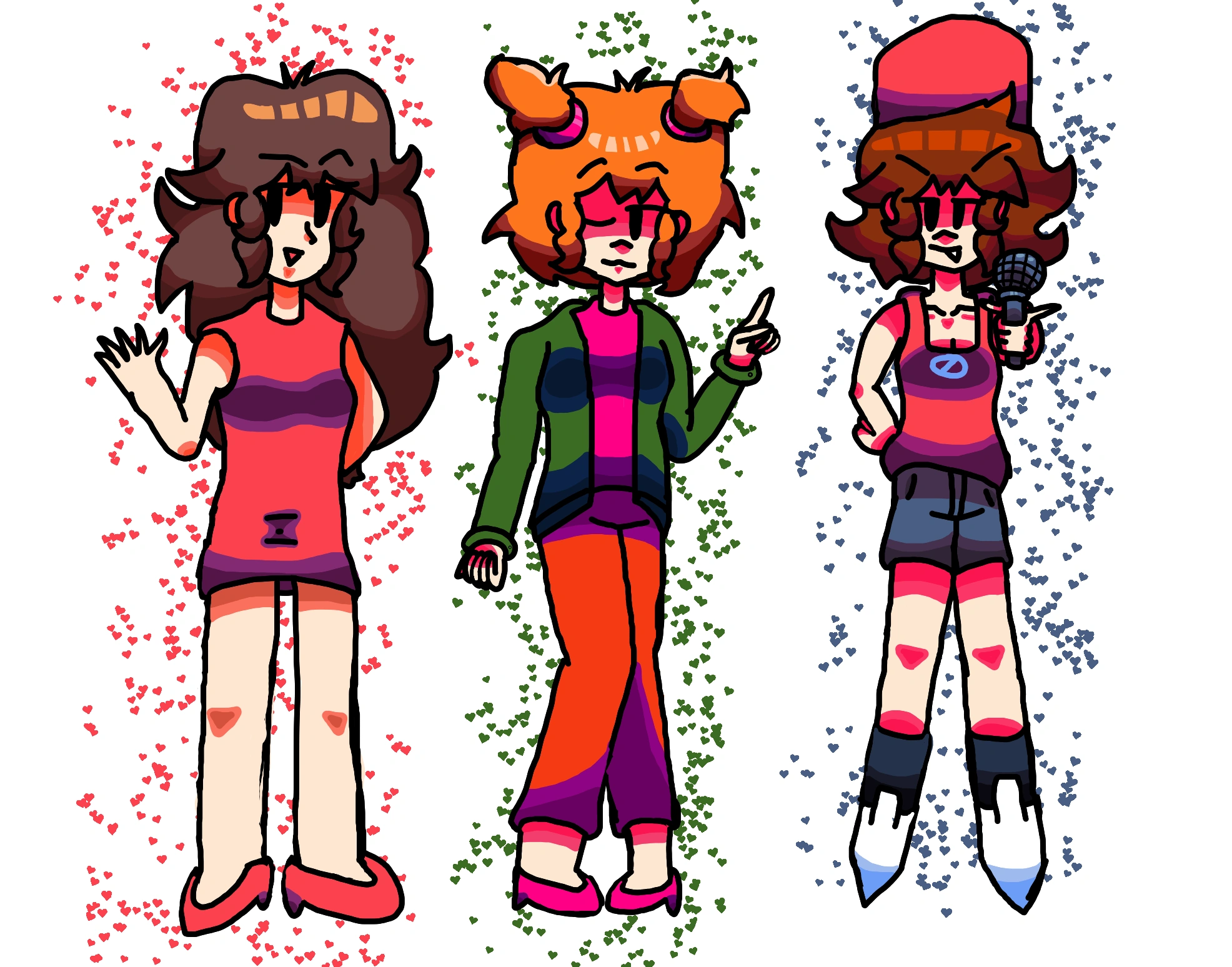 OG GF, D-side GF and Rapper GF together