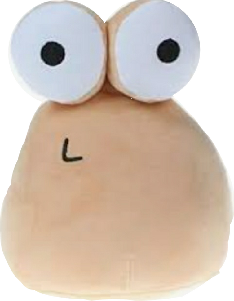 Where can you find the unlicensed Happy Baby Pou plush?