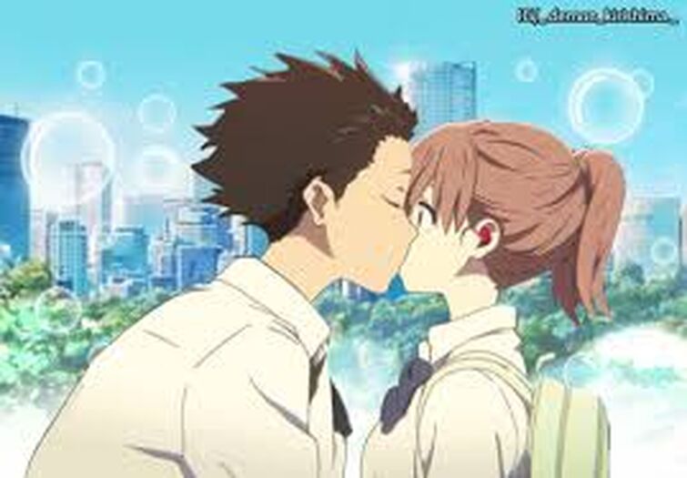 Kiss voice. A Silent Voice Kiss. Koe no Katachi. Silent Voice Shoya x Shouko.