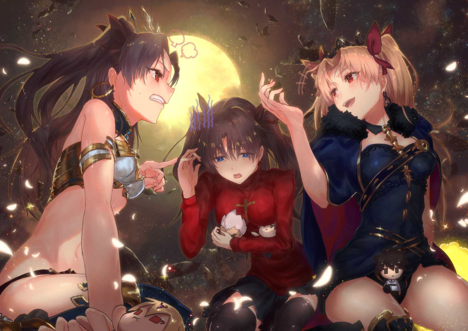 Rin tohsaka threesome. Рин Тосака Эрешкигаль. Фейт Тосака Рин. Тосака Рин Иштар. Fate Grand order Тосака Рин.