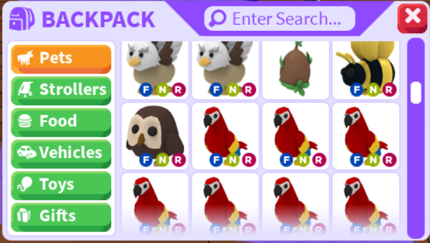 Legendary Bad Adopt Me Inventory