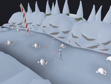 Catching  east of Santa's Grotto.