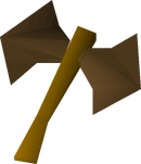 Bronze thrownaxe detail