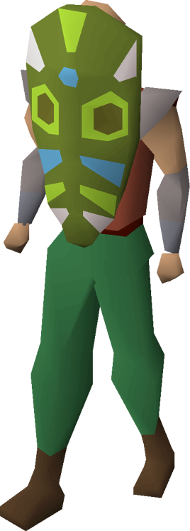 Tribal mask (green) equipped