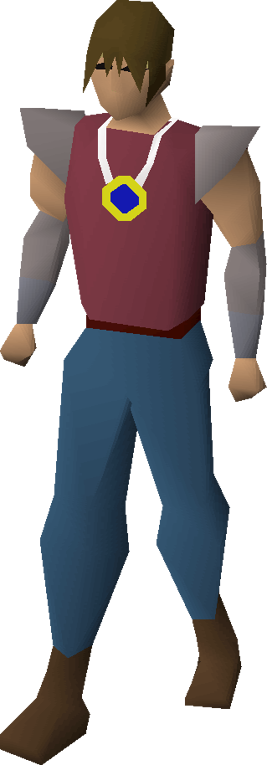 Sapphire amulet equipped