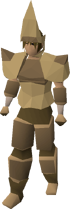 A player wearing Splitbark armour.