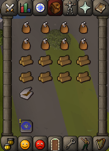 An example of how an inventory looks like before heading back to the Odd Old Man.