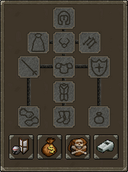 Worn equipment tab