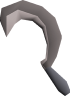 Silver sickle (b) detail