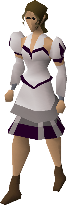 White elegant clothing equipped