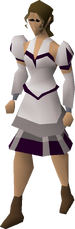 White elegant clothing equipped