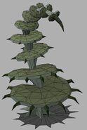 Work in progress model of Spine tree with wireframe