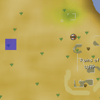 Hot cold clue - West of Uzer map