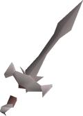 Leaf-bladed sword detail