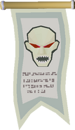 The banner proclaiming victory over the Ghoul Champion.