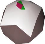 A  resembling a Christmas pudding.