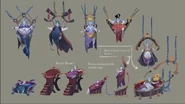 Several concepts of Lady Verzik Vitur