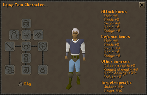 Equipment Stats interface