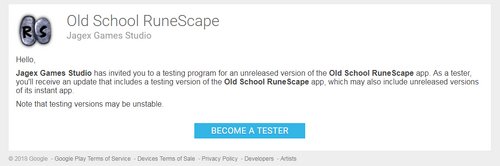 Old School RuneScape has entered public beta testing on Android