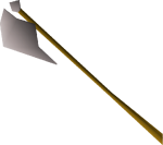 White halberd detail