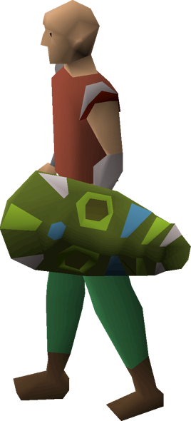 Broodoo shield (green) equipped