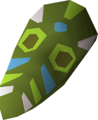 Tribal mask (green) detail