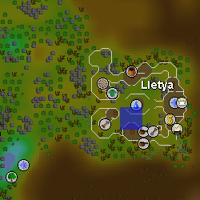 Hot cold clue - Lletya map