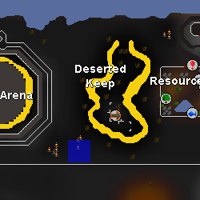 Hot cold clue - SW of Deserted Keep map